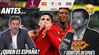 Periodista Tico que menospreciaba a ESPAÑA quedó como payaso🤡  España 7 0 Costa Rica  Qatar 2022 [upl. by Eycal216]