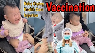 Injection💉 Video  6 Month Twins Crying Cute Baby Vaccination Painfully [upl. by Leslie934]