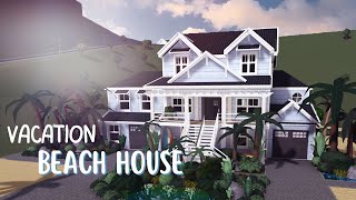 Bloxburg Speedbuild Summer Vacation Beach House  Summer House Build [upl. by Niwle]