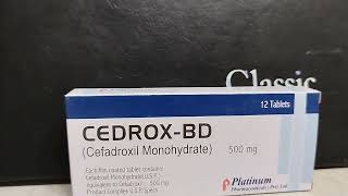 Cedrox BD tablet 500mg  antibioticscefadroxilalnafaypharmacy [upl. by Nevaeh]