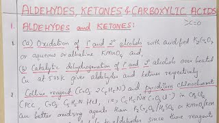 Aldehydes Ketones and Carboxylic acids  Full chapter Quick Revision  Class12 chemistry one shot [upl. by Celin305]