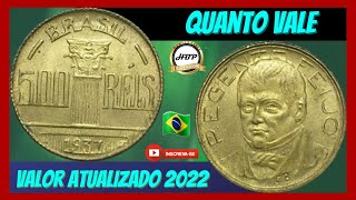 Quanto vale esta moeda 500 réis 1937 valor atualizado 2022 [upl. by Maurene]