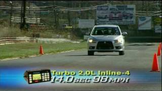 MotorWeek Road Test 2009 Mitsubishi Lancer Ralliart [upl. by Htebharas]