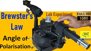 Brewsters law experiment determination of angle of polarisation refractive index [upl. by Yannodrahc207]