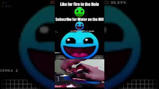 FIRE IN THE HOLE Vs WATER ON THE HILL PORTALS  Geometry Dash 22 shorts kaiguy [upl. by Einnok]