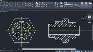 Autocad mechanical practice drawing  2d drawing  autocad tutorial in hindi  autocad 2d [upl. by Anihsak235]