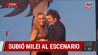 📣 Javier Milei subió al escenario en el show de Fátima Flórez [upl. by Sauls]