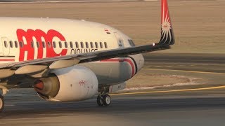 BEAUTIFUL AMC Airlines Boeing 737 arrival amp takeoff at Graz Airport  SUBPZ [upl. by Byrom296]