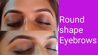 Round shape Eyebrowseyebrow threading tutorial for beginners [upl. by Goff]