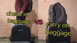 Check in baggage or hand baggage difference [upl. by Hanny912]