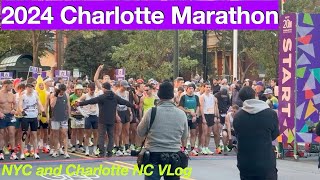 Charlotte NC  The Start of the 2024 Charlotte Marathon [upl. by Donadee643]