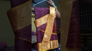 Smiley Saree Pre Pleating💜🦋 coimbatore sareeboxfolding sareedraping [upl. by Negris813]