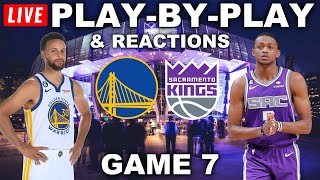 Golden State Warriors vs Sacramento Kings Game 7  Live PlayByPlay amp Reactions [upl. by Samalla]