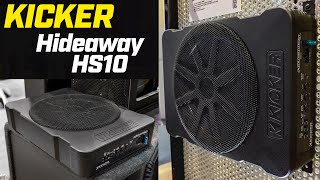 Kicker HS10 Hideaway Powered Subwoofer Enclosure  CES 2020 [upl. by Rehc]