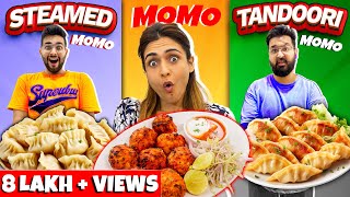 😋🥟 Eating The BEST MOMOs For 24 Hours Challenge 🥟😋 [upl. by Yeslrahc]