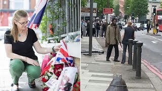 Woolwich angel returns to scene of Lee Rigby murder [upl. by Kcirddehs285]