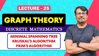 Graph Theory  Minimal Spanning Tree Kruskals amp Prims Algorithm  Discrete Mathematics by GP Sir [upl. by Sabu883]