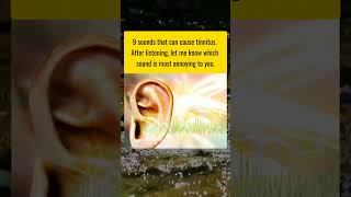 9 sounds that cause tinnitus ear earhealth [upl. by Nerdna]