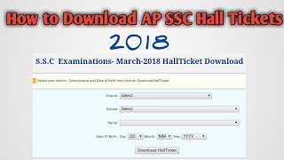 AP 10th class Hall Tickets 2018 Download  bseap manabadi [upl. by Southworth]