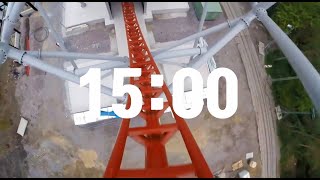 15 MINUTE TIMER with ALARM TALLEST ROLLER COASTER [upl. by Ahsaei]