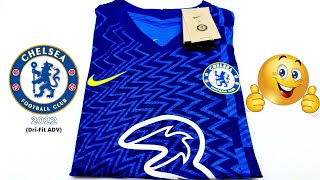 Chelsea jersey home kit 2122 DriFit ADV unboxing amp review  ASMR [upl. by Clerc]