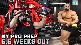 CHEST TRAINING amp POSING 55 WEEKS OUT NY PRO [upl. by Uriel]