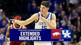 Arkansas at No 16 Kentucky College Basketball Highlights  CBS Sports [upl. by Nachison405]