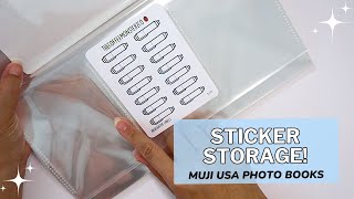 Muji Albums Sticker Storage thecoffeemonsterzco etc  planner supplies haul [upl. by Vena]