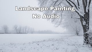 Winter Art Screensaver for TV  Landscape Paintings  No Audio  4 Hours  TV Wallpaper [upl. by Damicke764]