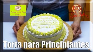 TORTA PARA PRINCIPIANTES DECORACIÓN SENCILLA QUEDATENCASA [upl. by Gnuhn]