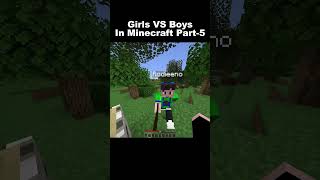 Girl vs Boys in Minecraft Part5 shorts minecraft [upl. by Mandel599]