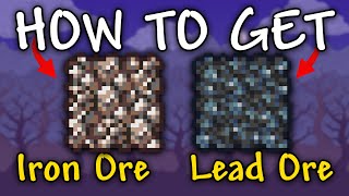 How to Get Iron Ore amp Lead Ore in Terraria  Iron Ore terraria [upl. by Ruyam]