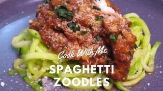 Cook With Me  Spaghetti Zoodles with Mushroom Sauce  Easy amp Healthy Meal  2020 [upl. by Gibson]