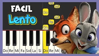 Zootopia  Try Everything  Shakira  TUTORIAL DE PIANO lento [upl. by Autrey]