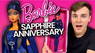 NEW Sapphire Anniversary Barbie Fashion Model Collection Doll  My FIRST Silkstone By Mattel BFMC [upl. by Nohshan765]