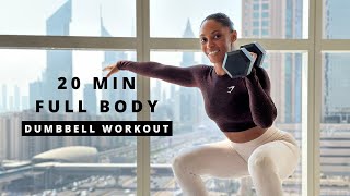 20min FULL BODY DUMBBELL Workout Routine  Build Muscle amp Strength [upl. by Macilroy578]