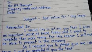 leave application for officehow to write leave applicationapplication for leaveleave letter [upl. by Adall]