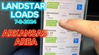 LANDSTAR LOADS FROM ARKANSAS AREA Whats the truck loads available at the Landstar One APP [upl. by Ahtar406]