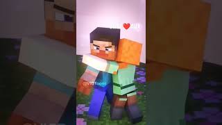 Steve ❤️ Alex  Alex and Steve minecraft video credit VIOToons shorts stevelovealexalex steve [upl. by Daryl]