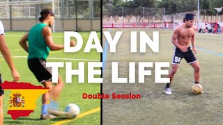 DAY IN THE LIFE OF A FOOTBALLER IN MADRID SPAIN  Double Session Preparing For Pro Trials [upl. by Ezirtaeb871]