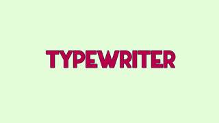 TYPEWRITER SOUND EFFECT [upl. by Scrivenor]