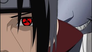 Itachi conoce a Kisame  Itachi amenaza a Kisame con el Mangekyou Sharingan [upl. by Gamaliel]