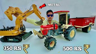 Rc Swaraj 855 Tractor Vs Rc Hobby Grade JCB  Weight lifting Test [upl. by Sitarski724]