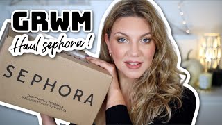 GRWM HAUL SOLDES SEPHORA Palette dangereuse 😅 Poudre ultra matifiante amp Pépites soins amp haircare [upl. by Harness]