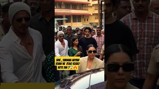 SHAHRUKH KHAN  ARYAN KHAN  SUHANA KHAN  GAURI KHAN ARRIVE CAST THEIR VOTES  shorts [upl. by Aisnetroh]