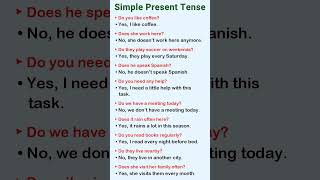 Simple present tense englishconversation [upl. by Leahci]