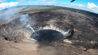 Aerial of Halema‘uma‘u Crater Kīlauea Volcanos Summit [upl. by Hurwitz890]