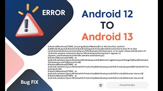 EAndroidRuntime27589 FATAL EXCEPTION main  at androidxwindowlayoutExtensionWindowLayoutInfo [upl. by Lamahj852]