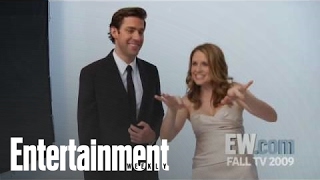 The Office John Krasinski amp Jenna Fischer Tease Jim amp Pams Wedding  Entertainment Weekly [upl. by Tomasz]