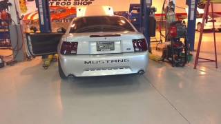 Turbo v6 mustang exhaust revs [upl. by Elocan]